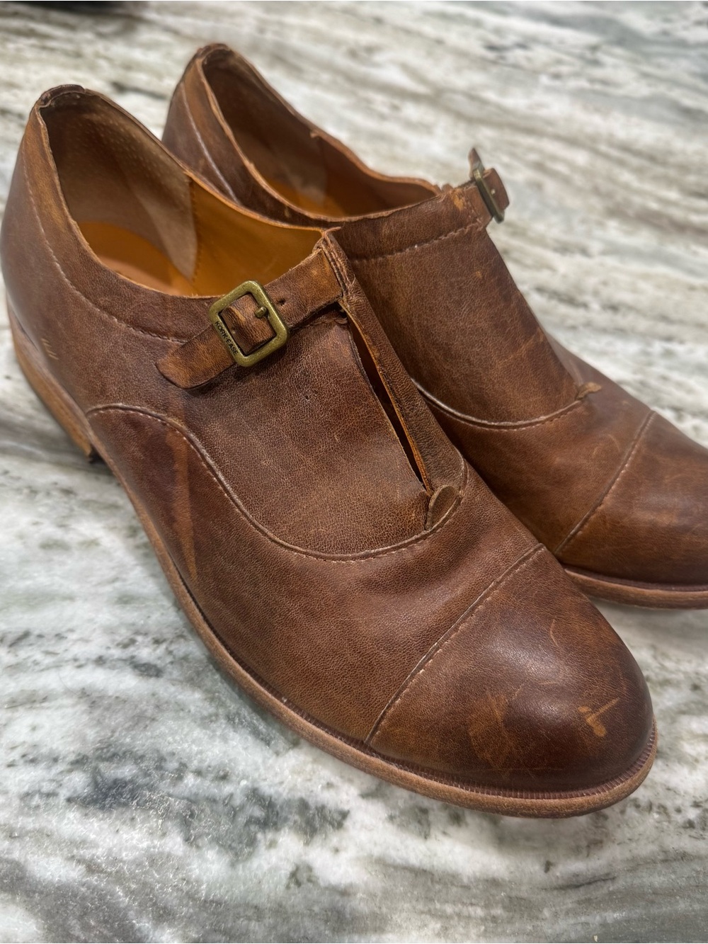Kork -easy leather loafers shoes brown - Picture 6 of 12